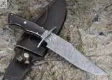 13" Inches HAND FORGED Damascus Steel Hunter Bowie knife+ Leather sheath - ZB Knives Store