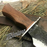 15.5" Inches HAND FORGED Fixed Blade 1095 High Carbon Steel Hunter Bowie Knife + leather sheath - ZB Knives Store