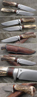 10" Inches HAND FORGED D2 Steel Hunting Knife + Leather Sheath