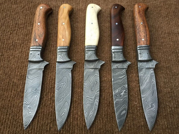 Beautiful Custom Handmade Damascus Steel Steak Knives set - ZB Knives Store