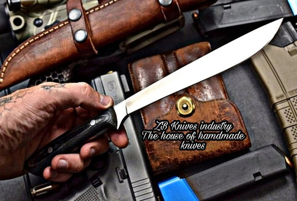 Beautiful Custom Handmade D2 Steel Fillet Fishing knife - ZB Knives Store
