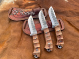 9" Inches HAND FORGED Full Tang 1095 High Carbon Steel Hunting Knife+ Leather sheath
