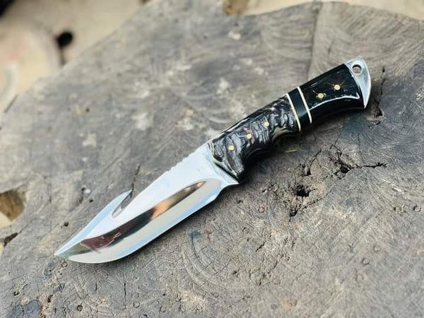 100% Custom Handmade Full Tang J2 Steel Guthook Hunting Knife