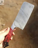 08 PCS HAND FORGED Full Tang Damascus Steel Kitchen Set knives + Leather Sheath - ZB Knives Store