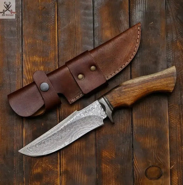 Best Fixed Blade Knife - Hand - Forged Damascus Steel for Survival & Hunting - ZB Knives Store