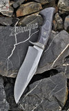 12" Inches HAND FORGED Fixed Blade 1095 High Carbon Steel Hunting Knife + leather sheath - ZB Knives Store