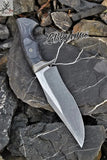 12" Inches HAND FORGED Fixed Blade 1095 High Carbon Steel Hunting Knife + leather sheath - ZB Knives Store