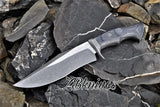 12" Inches HAND FORGED Fixed Blade 1095 High Carbon Steel Hunting Knife + leather sheath - ZB Knives Store