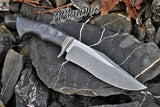12" Inches HAND FORGED Fixed Blade 1095 High Carbon Steel Hunting Knife + leather sheath - ZB Knives Store