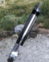 14" Inches HAND FORGED Full Tang Damascus Steel Fillet knife+ Leather sheath - ZB Knives Store