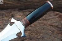 17" Inches HAND FORGED Fixed Blade D2 Steel Hunter Bowie knife+ Leather sheath ZB Knives Store