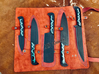 5 - piece hand - forged sharp kitchen knives - ZB Knives Store