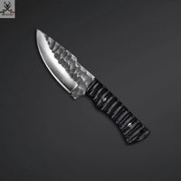 7.5" Inches HAND FORGED Full Tang 1095 High Carbon Steel Skinning Knife+ Leather sheath - ZB Knives Store