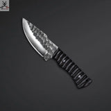7.5" Inches HAND FORGED Full Tang 1095 High Carbon Steel Skinning Knife+ Leather sheath - ZB Knives Store