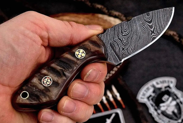 Beautiful Custom Handmade Damascus Steel Skinner Knife - ZB Knives Store