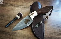 Wirecut Damascus Blade Hunting Knife - ZB Knives Store