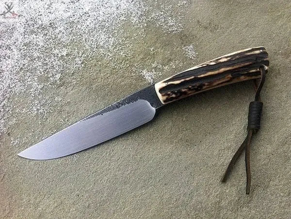 9" Inches HAND FORGED Full Tang 1095 High Carbon Steel Hunting Knife+ Leather sheath - ZB Knives Store