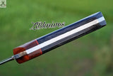 9" Inches HAND FORGED Full Tang Damascus Steel Dagger Knife+ Leather Sheath - ZB Knives Store