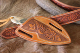 Handmade Cowboy Knife with Western Leather Sheath - Antler Horn Handle