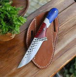 Handcrafted Belt Knife Cowboy - Resin Handle with Belt Sheath - ZB Knives Store