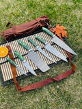 Best Camping knife Set - 6-Piece , G10 Handles With Leather Kit