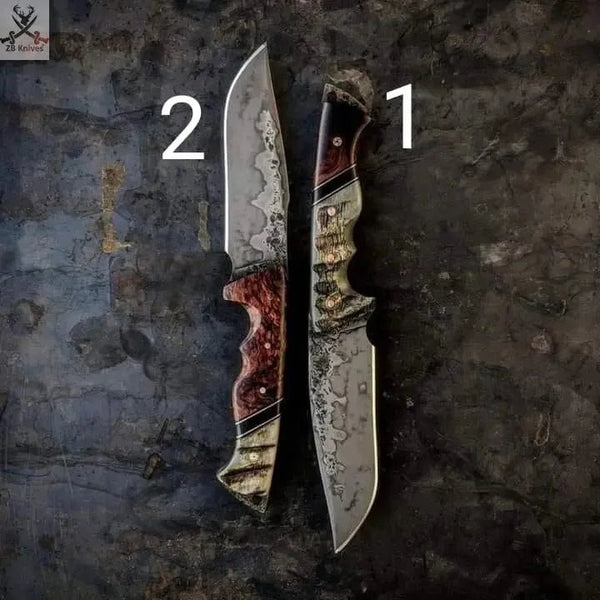 Best Hunting Knife for Field Dressing – High Carbon Steel Blade & Ram Horn Handle - ZB Knives Store