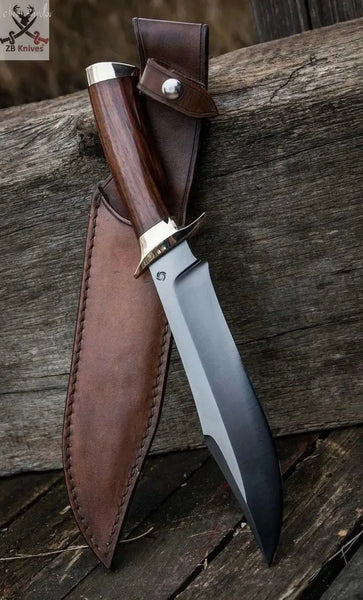 Best Survival Bowie Knife – 16" Hand - Forged High Carbon Steel Blade - ZB Knives Store