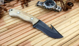 CUSTOM HANDMADE  H.C STEEL KNIFE/ CAMEL BONE TANG WORK HANDLE ZB Knives Store