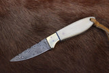 Cowboy Buckaroo Knife Damascus Steel Blade 