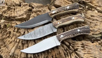 💯% Custom Handmade Full Tang Damascus Steel/High Carbon Steel/ J2 Steel Skinning knives - ZB Knives Store