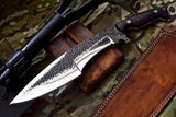 Custom Handmade Hunters Knife with Leather Sheath - ZB Knives Store