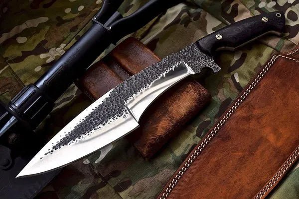 Custom Handmade Hunters Knife with Leather Sheath - ZB Knives Store