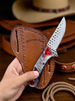 Western Knife – 8" Rasp Steel Blade with Custom Belt Sheath - ZB Knives Store