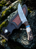 Damascus Camping Knife