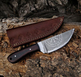 EDC Viking Knife - D2  Steel Engraved Blade With Knife Belt Case