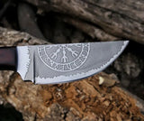 EDC Viking Knife - D2 Steel Engraved Blade With Knife Belt Case - ZB Knives Store