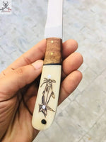 fillet with fixable blade  Leather sheath - ZB Knives Store