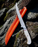 13.5" HAND FORGED High - Quality Fillet Fish Knife for Fisherman - ZB Knives Store
