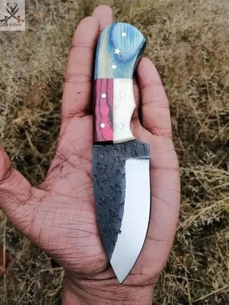 7" Hand Made Skinning Knife - Full Tang 1095 High Carbon Steel, Hunter's Choice - ZB Knives Store