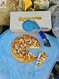 Handmade Deer 🦌 Stage Horn Handle Damascus steel Pizza 🍕 cutter 😇😍 - ZB Knives Store