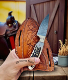 Handmade Cowboy Belt Knife with leather sheath