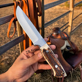 Hunting Knifes – Stag Ridge Custom Handmade Blade With Sheath - ZB Knives Store