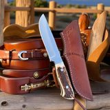 Hunting Knifes – Stag Ridge Custom Handmade Blade With Sheath - ZB Knives Store