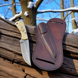 Deer Skin Best Knife – High Carbon Steel Blade With Camel Bone Handle