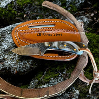 Ranch Cowboy Knives and Sheaths: Handmade High Carbon Steel Blade - ZB Knives Store