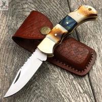 SET OF TWO HANDMADE HUNTING FOLDING POCKET KNIFE - ZB Knives Store