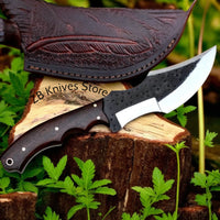 Tom Brown Tracker Knife – 10" High Carbon Steel Blade with Rose wood Handle with custom leather sheath