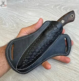 Best Walnut Handle Hunting Knife - 9" Hand - Forged Damascus Steel Blade - ZB Knives Store
