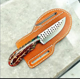 Western - style Knife with Sheath Gear up for adventure with this rugged - ZB Knives Store