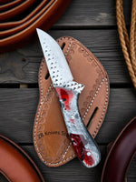 Western Knife – 8" Rasp Steel Blade with Custom Belt Sheath - ZB Knives Store